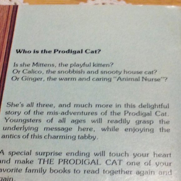 3 for $10 book sale! Children's Classic - Vintage Janette Oke, The Prodigal Cat - Picture 4 of 12